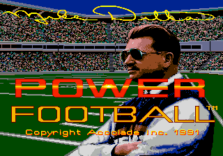 Mike Ditka Power Football Title Screen